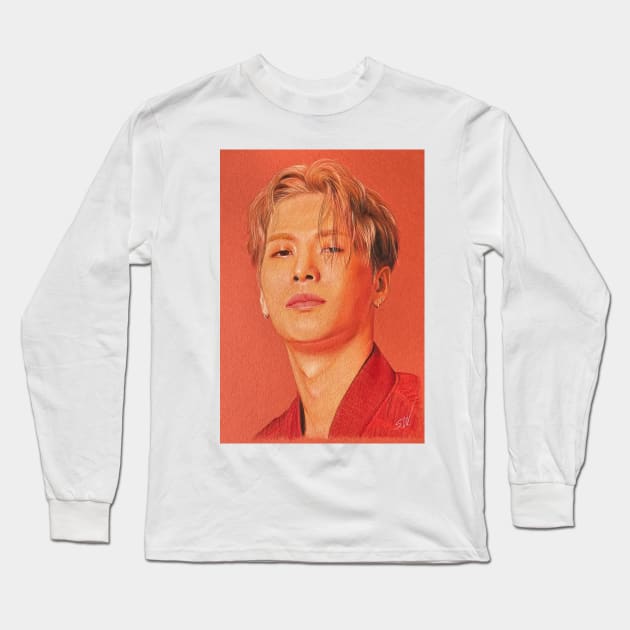 Jackson Wang Long Sleeve T-Shirt by Sandra Warmerdam